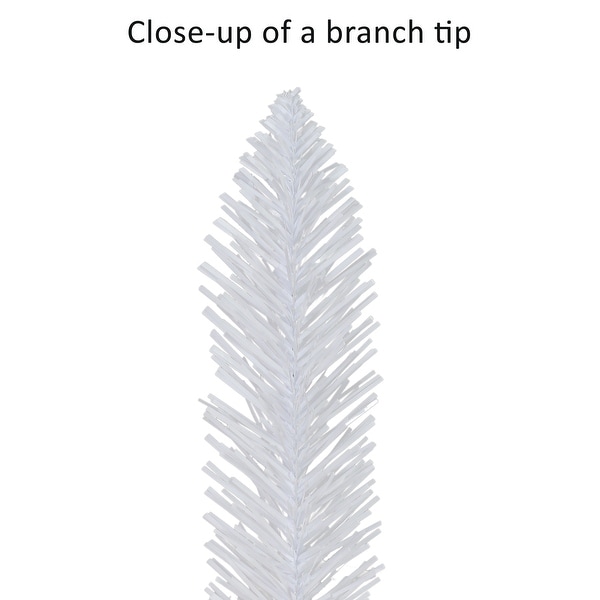 Puleo International 4 ft PreLit White Artificial Alpine Pencil Tree