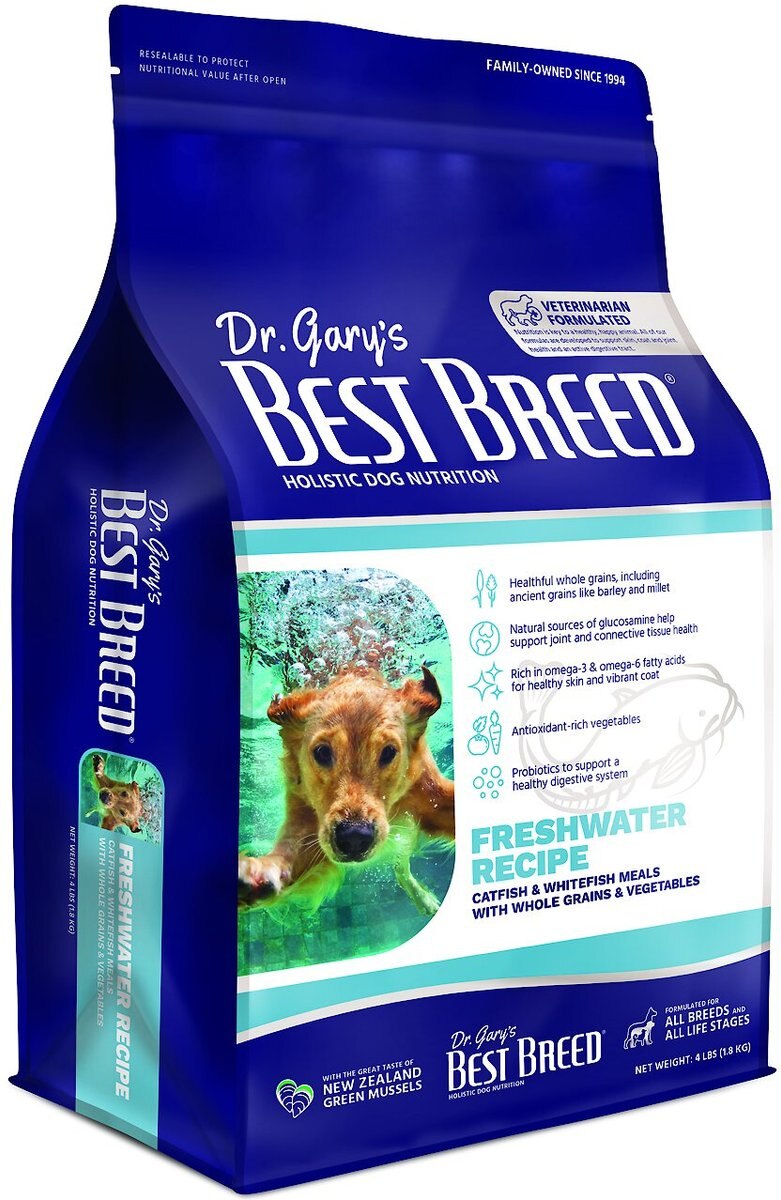 Dr. Gary's Best Breed Freshwater Recipe Catfish and Whitefish Meals Dry Dog Food