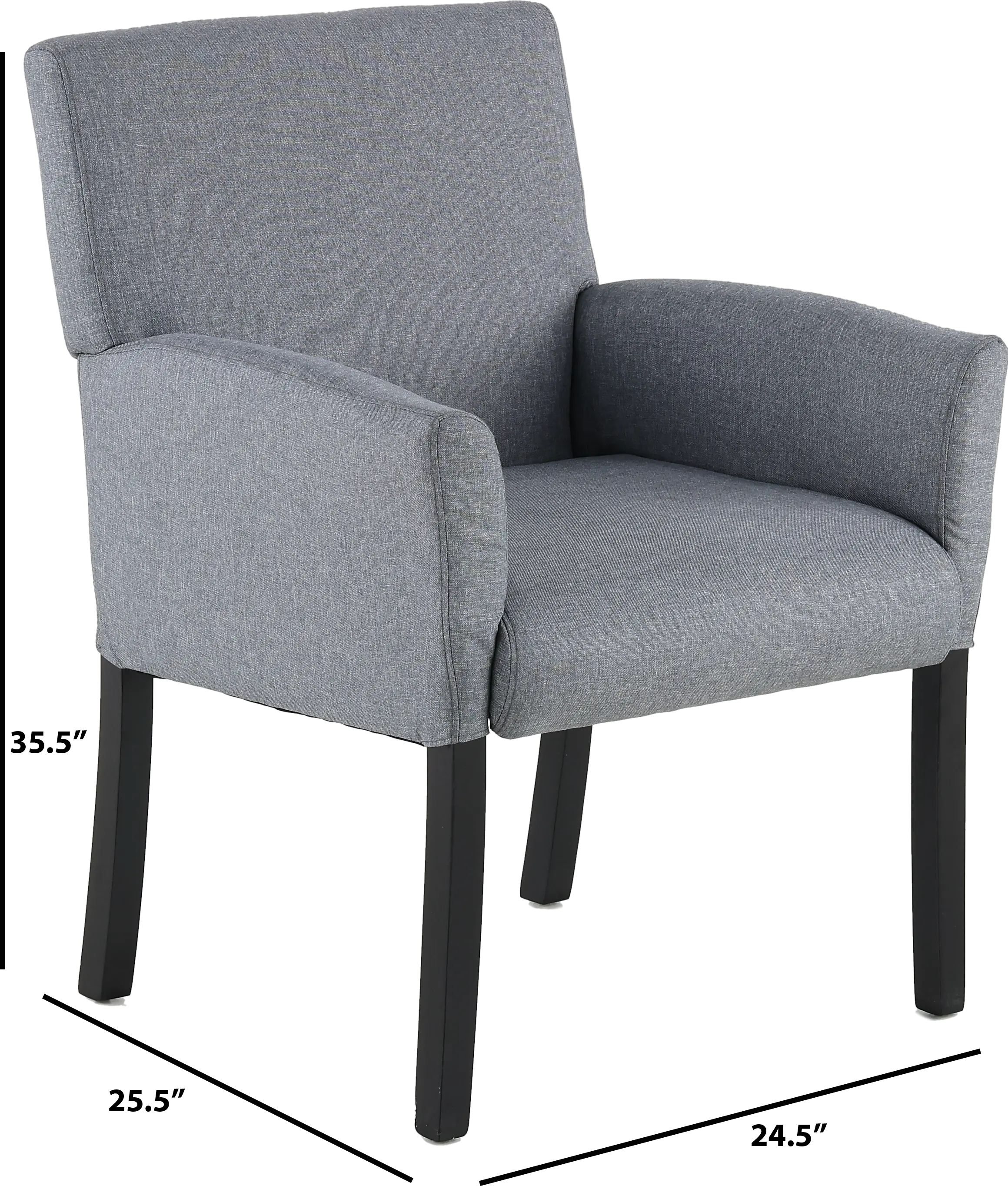 Contemporary Gray Guest Chair