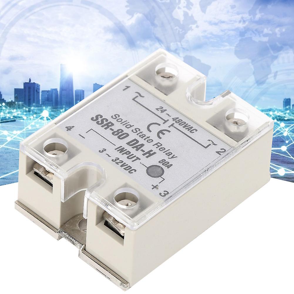 Solid State Relay Dc Ac Ssr With Non Contact Switch High Quality Ssr-80a Da H 24-480vac