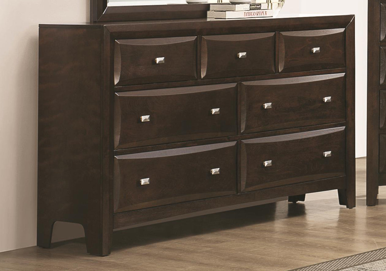 Coaster Cloverdale 7 Drawer Dresser in Cappuccino