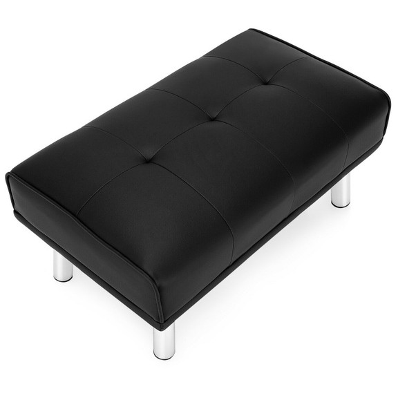 Costway 97831640 Rectangle Tufted Ottoman with Sta...