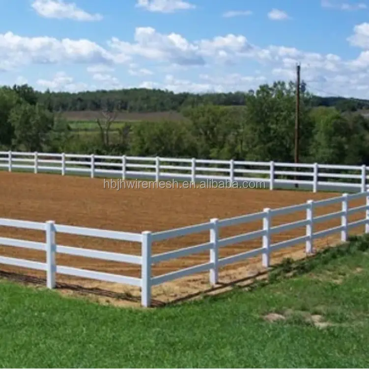 China Supplies Low Cost UV Resistant Racecourse PVC Horse Fence With Gates