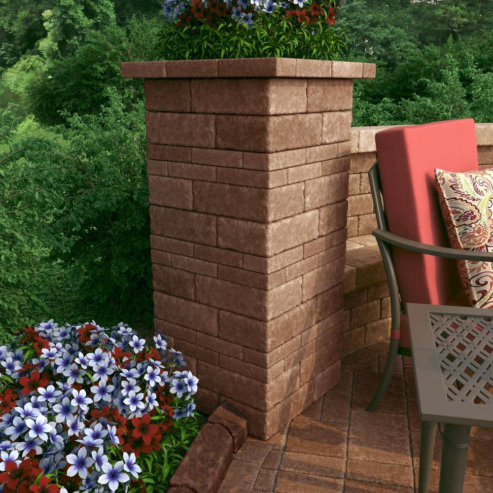 Pavestone RumbleStone Medium 3.5 in. x 7 in. x 7 in. Sierra Blend Concrete Garden Wall Block (144 Pcs.  24.5 sq. ft.  Pallet) 91777