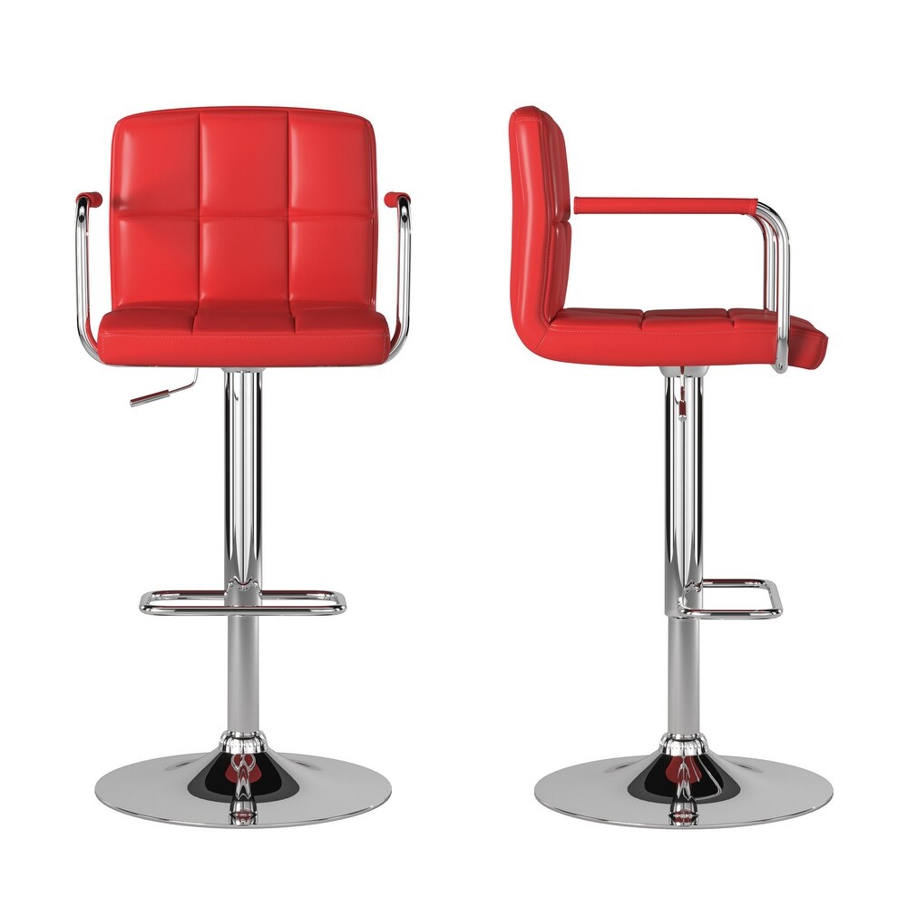 DH BASIC Leatherette Height Adjustable Swivel Bar Chair by Denhour