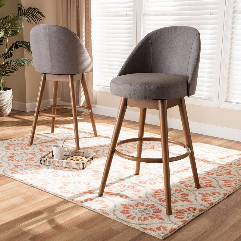 Baxton Studio Carra Bar Stool 2-Piece Set