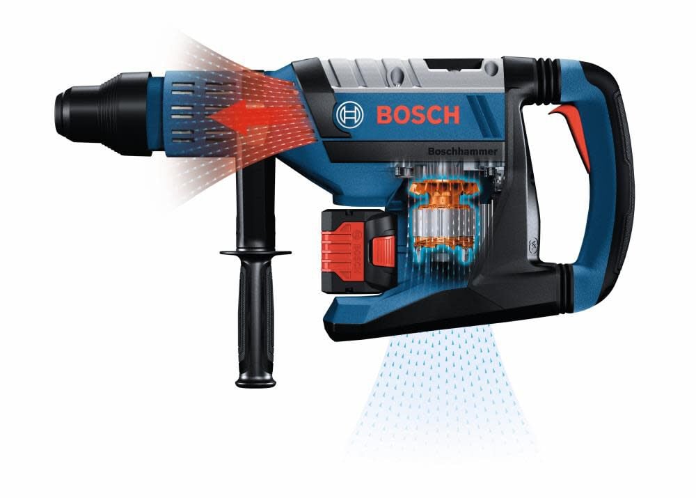 Bosch 18V Hitman SDS max 1 7/8 in Rotary Hammer Kit with 2 CORE18V 8Ah PROFACTOR Batteries Factory Reconditioned GBH18V-45CK24-RT from Bosch