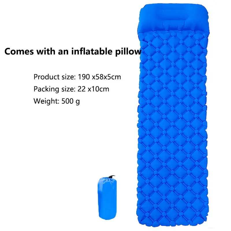 Ultralight Portable Single Diamond Tpu Inflatable Mat Outdoor Tent Sleeping Pad For Camping