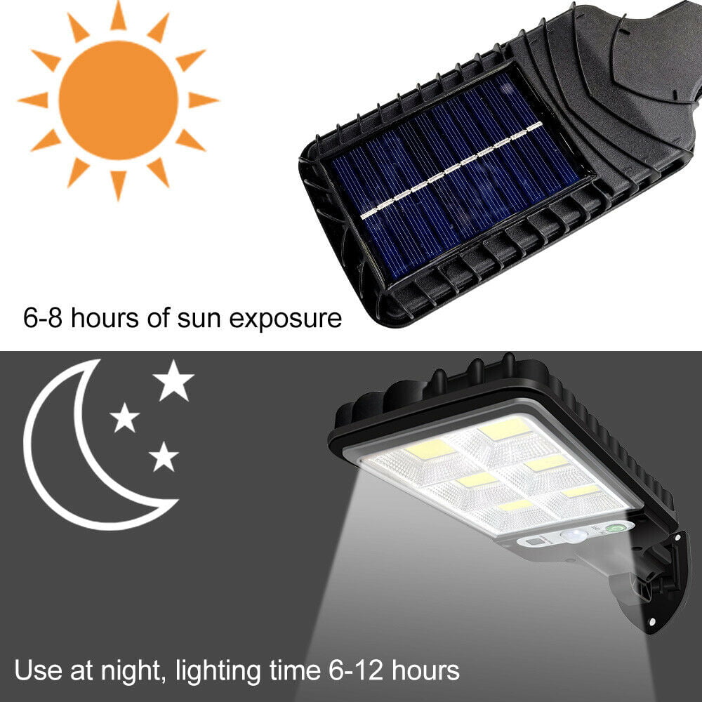 600W Solar Street Light，Solar Lights Outdoor Waterproof Solar Flood Light Security Wall Lamp Dusk to Dawn with Motion Sensor Remote Control for Park，Garden，Garage，Patio，Driveway