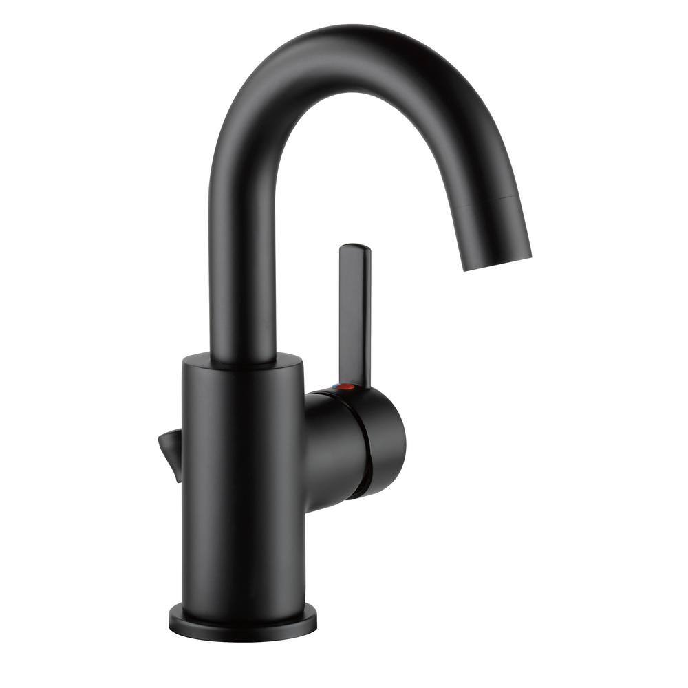 Peerless Precept Single Hole Single-Handle Bathroom Faucet in Matte Black P191102LF-BL