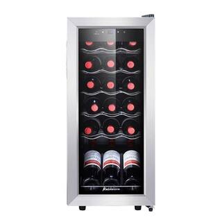 Kalamera Single Zone 18-Bottle Free Standing Compressor Wine Cooler with Glass Door KRC-18SS