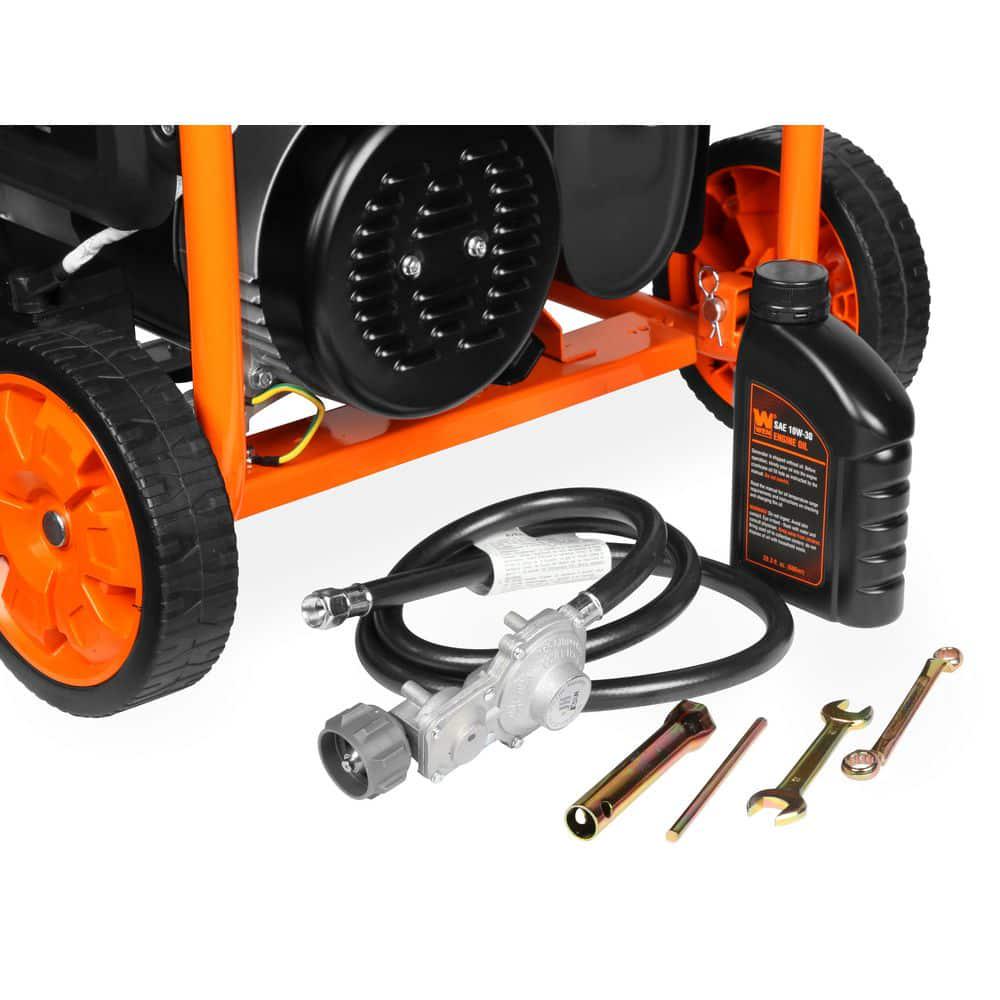 WEN 4375Watt Dual Fuel Portable Generator with Wheel Kit and CO Shutdown Sensor