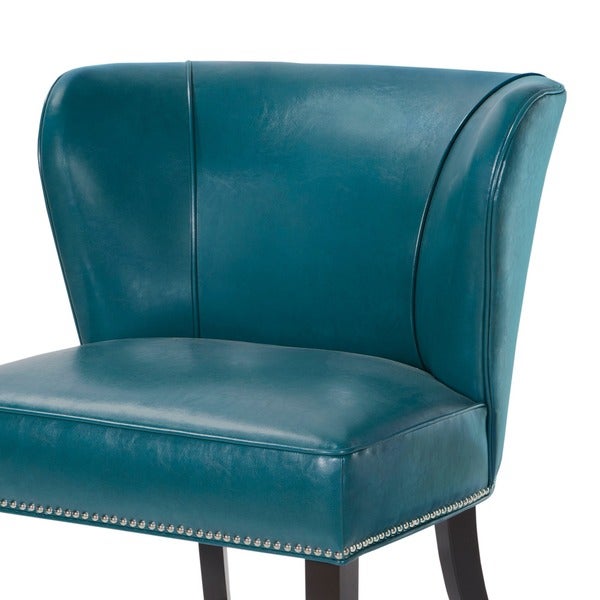 Madison Park Sheldon Blue Concave Back Armless Chair