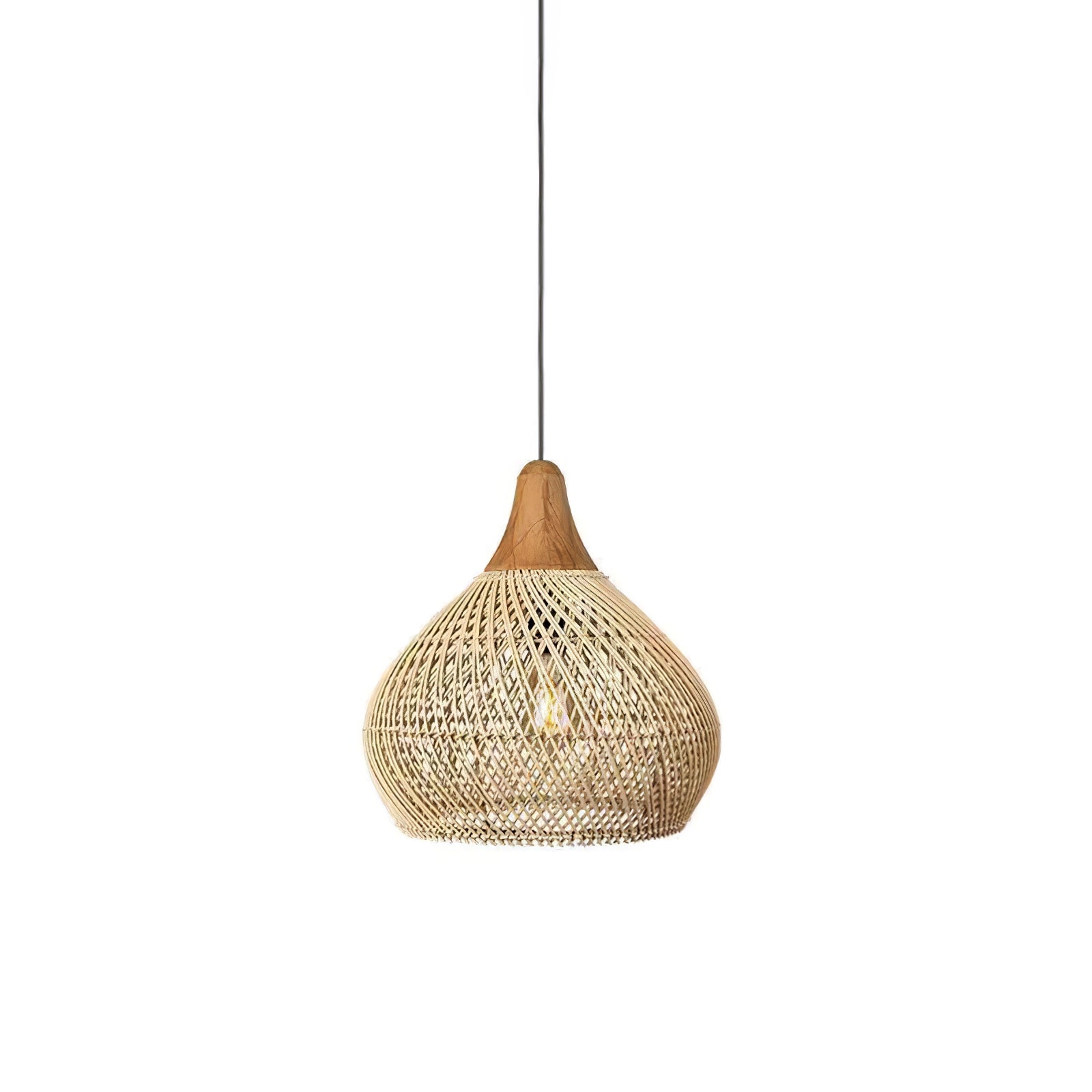 Braided Rattan Pendant Lamp