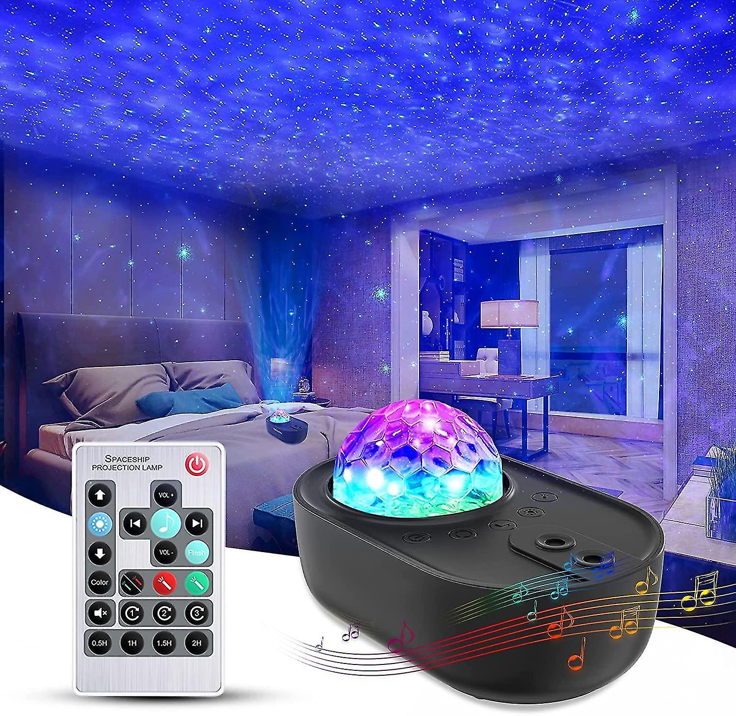 Star Projector， 3 In 1 Galaxy Night Light Projector With Remote Control， Bluetooth Music Speaker and 5 White Noises For Bedroom/party/home Decor B0