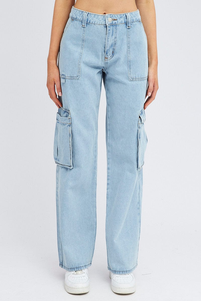 Denim Cargo Jean Multi Pocket
