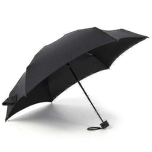 Small Fashion Mini Pocket Folding Uv Protection Waterproof Umbrella (black)