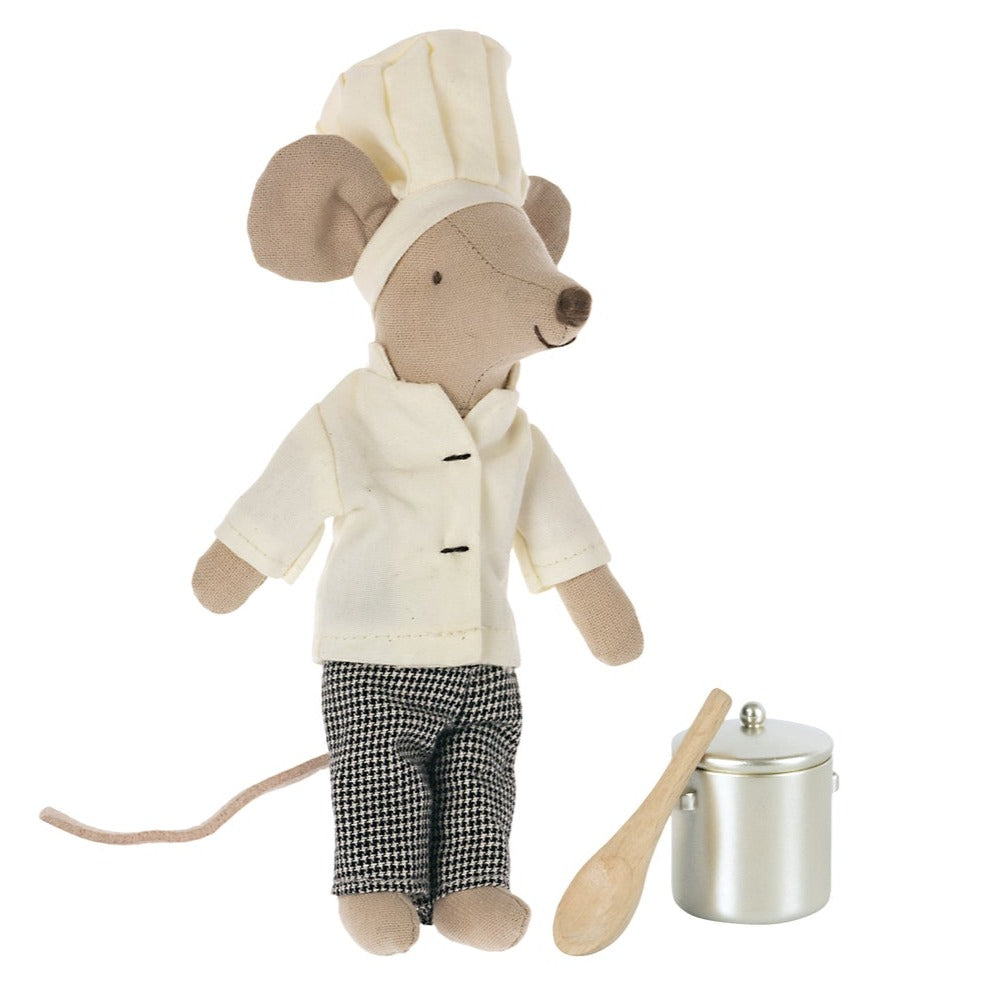 Chef Mouse with Soup Pot and Spoon by Maileg