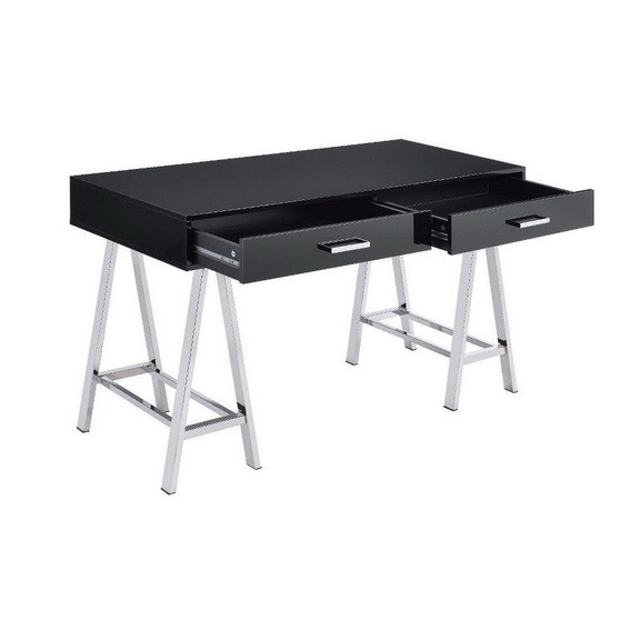 Benjara BM250281 Writing Desk with MDF 2 Drawers a...