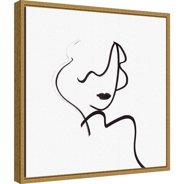 X 16 quot Muser I Woman By Isabelle Z Framed Canvas Wall Art Gold Amanti Art