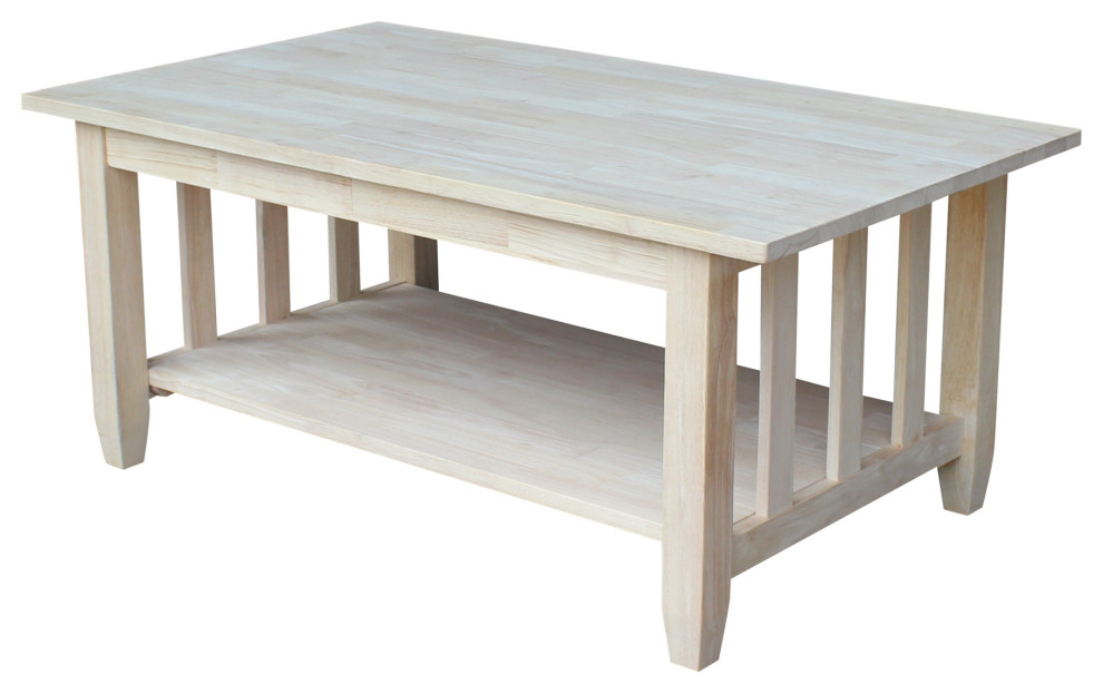 Mission Tall Coffee Table   Transitional   Coffee Tables   by International Concepts  Houzz