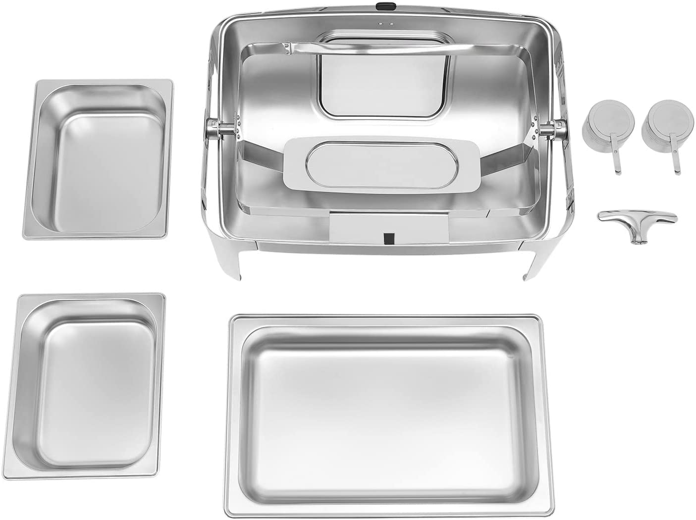 Chafing Dish Buffet Set， 14.26Qt Stainless Steel Buffet Servers and Warmers for Party Catering