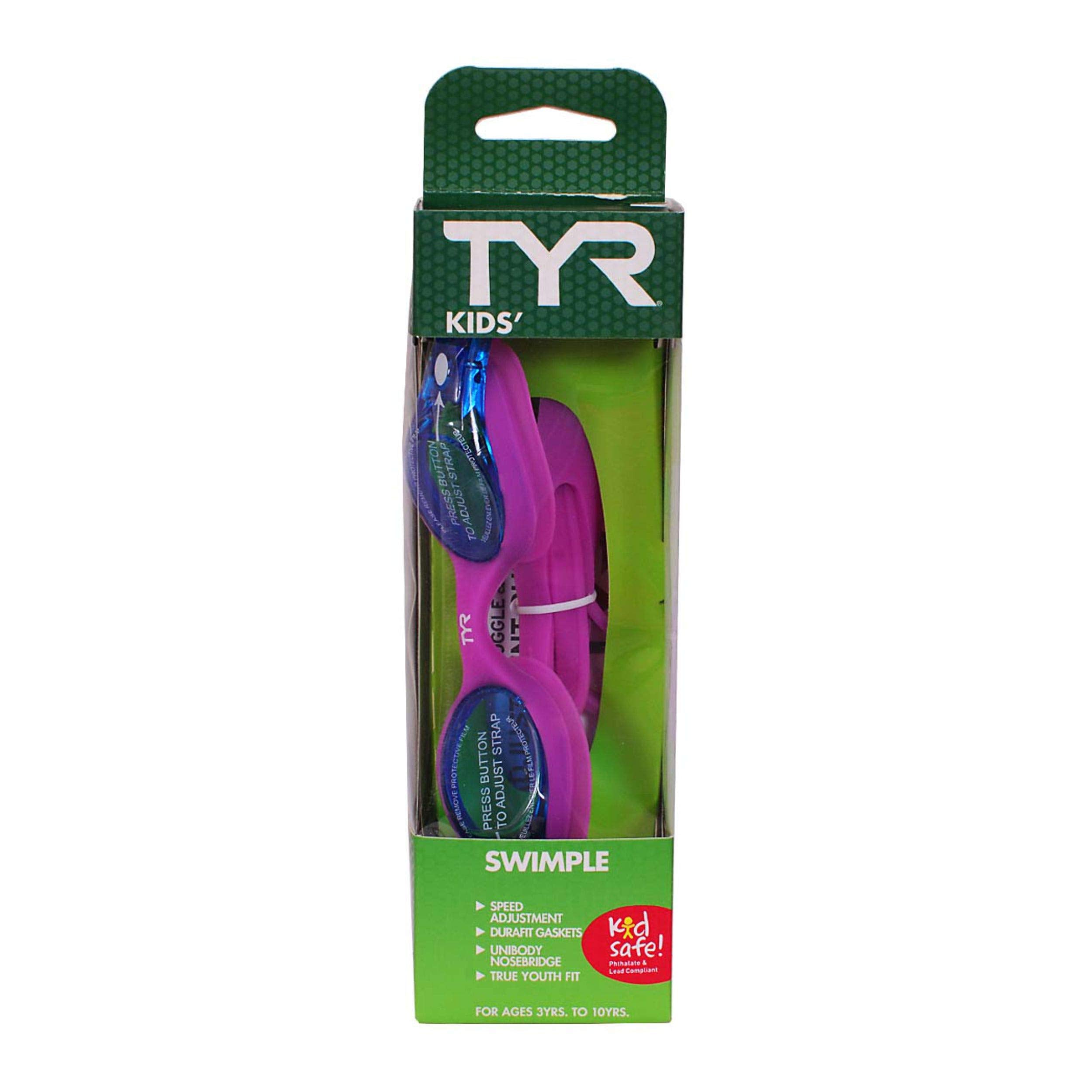 TYR Swimple Kids Swim Goggles, Berry Fizz, Kids