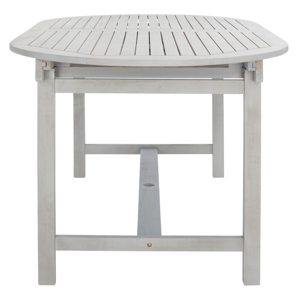 SAFAVIEH Hikaru 6 Chair 1 Table Extendable Patio Dining Set