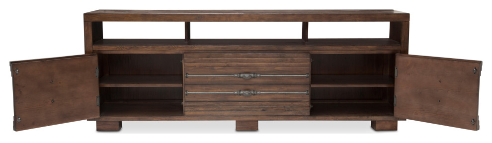 Carrollton TV Console   Rustic Ranch   Transitional   Entertainment Centers And Tv Stands   by HedgeApple  Houzz