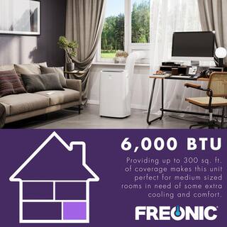 FREONIC 6000 (DOE) 115-Volt Portable Air Conditioner with Dehumidifier in White FHCP061AKR