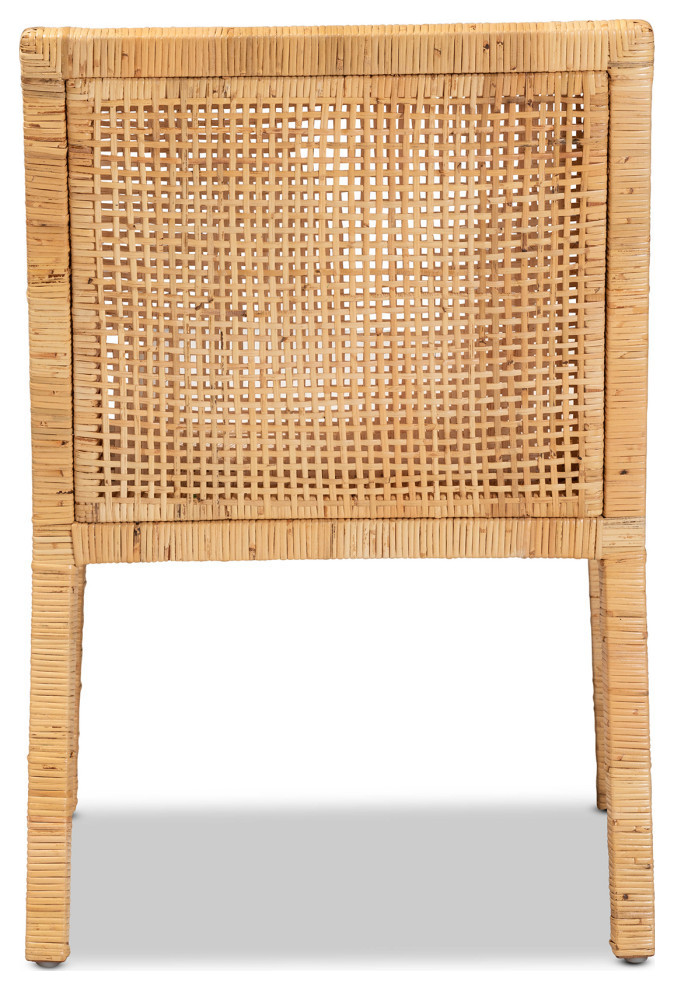 Vildeer California Coastal Rattan Dining Chair   Beach Style   Dining Chairs   by Baxton Studio  Houzz