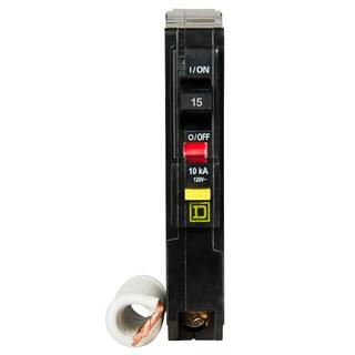 Square D QO Qwik-Gard 15 Amp Single-Pole GFCI Circuit Breaker QO115GFICP