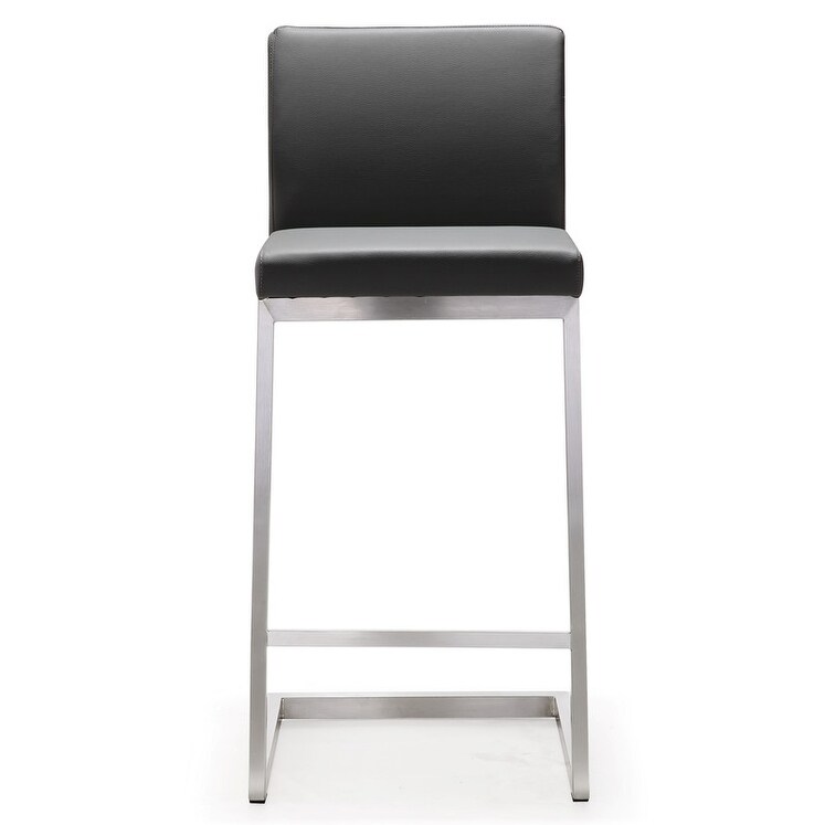 Parma Stainless Steel Eco leather Counter Stool (Set of 2)