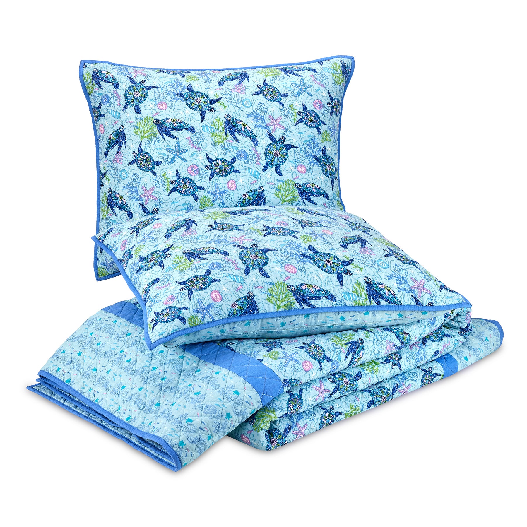 Turtle Dream Quilt Set, Twin