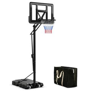 HONEY JOY Portable Basketball Hoop 8-10FT Height Adjustable Basketball Hoop System w44