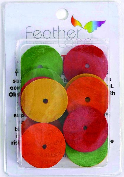 Caitec Featherland Paradise Wood Disks Bird Toy， 20 count