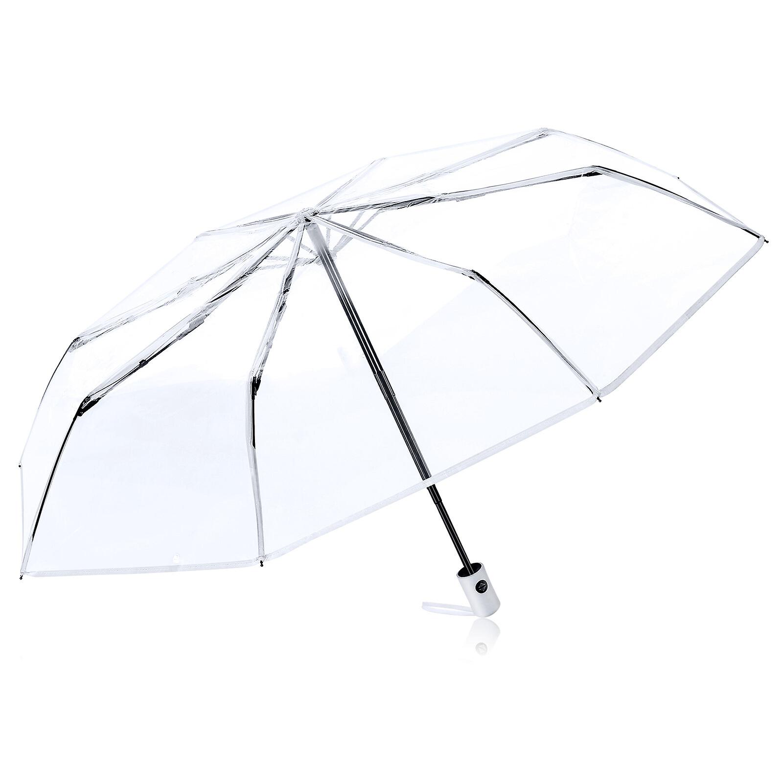 1pc Auto Open Close Umbrella Clear Umbrella Men Women Umbrella Portable Folding Umbrellas For Rain