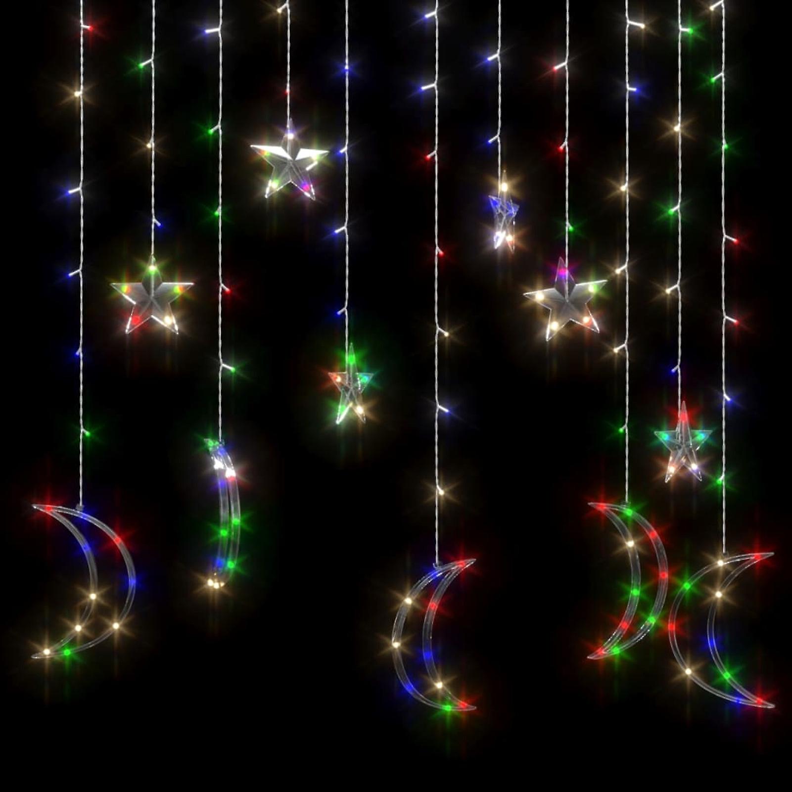 Stars And Moons Fairy Lights 138 Led Colorful No.360246