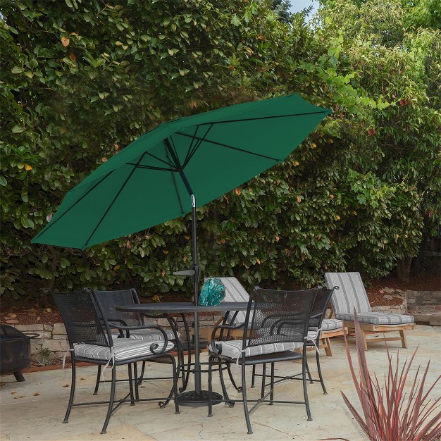 Nature Spring 10 x27 Auto tilt Hand crank Patio Umbrella Hunter Green Color