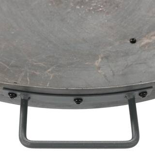 Sunnydaze Decor 34 in. x 15 in. Round Cast Iron Wood Burning Fire Pit Bowl in Steel RCM-LG570-Steel