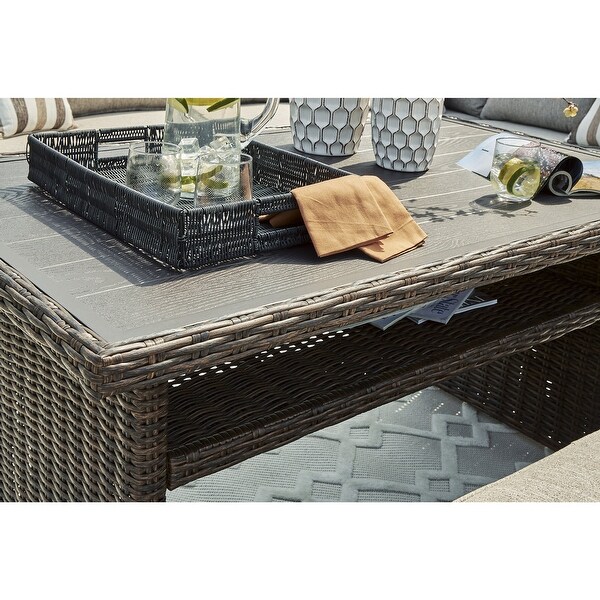 Signature Design by Ashley Brook Ranch Brown Outdoor Multiuse Table