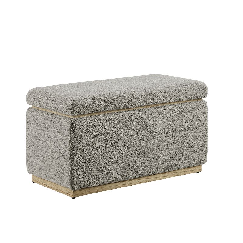 Linon Blanche Rectangle Storage Ottoman