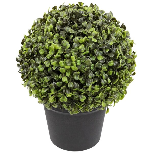 12 Potted Artificial Boxwood Spring Plant