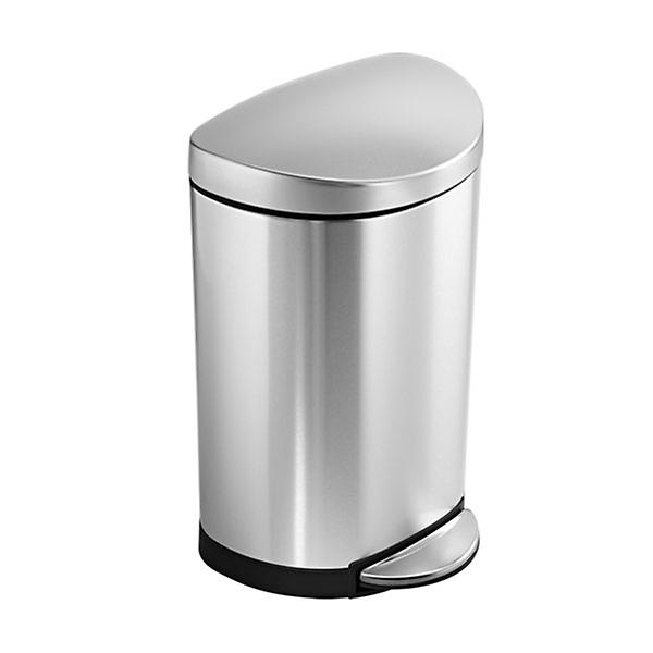 simplehuman Stainless Steel 26 gal SemiRound Step Trash Can