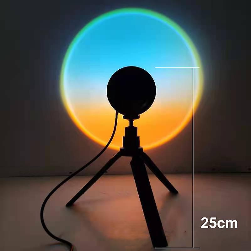 Sunset Projection Lamp Dawn Sunset Lamp Atmosphere Night Light  For Bedroom Decoration Background Wall Tiktok Table Lamps