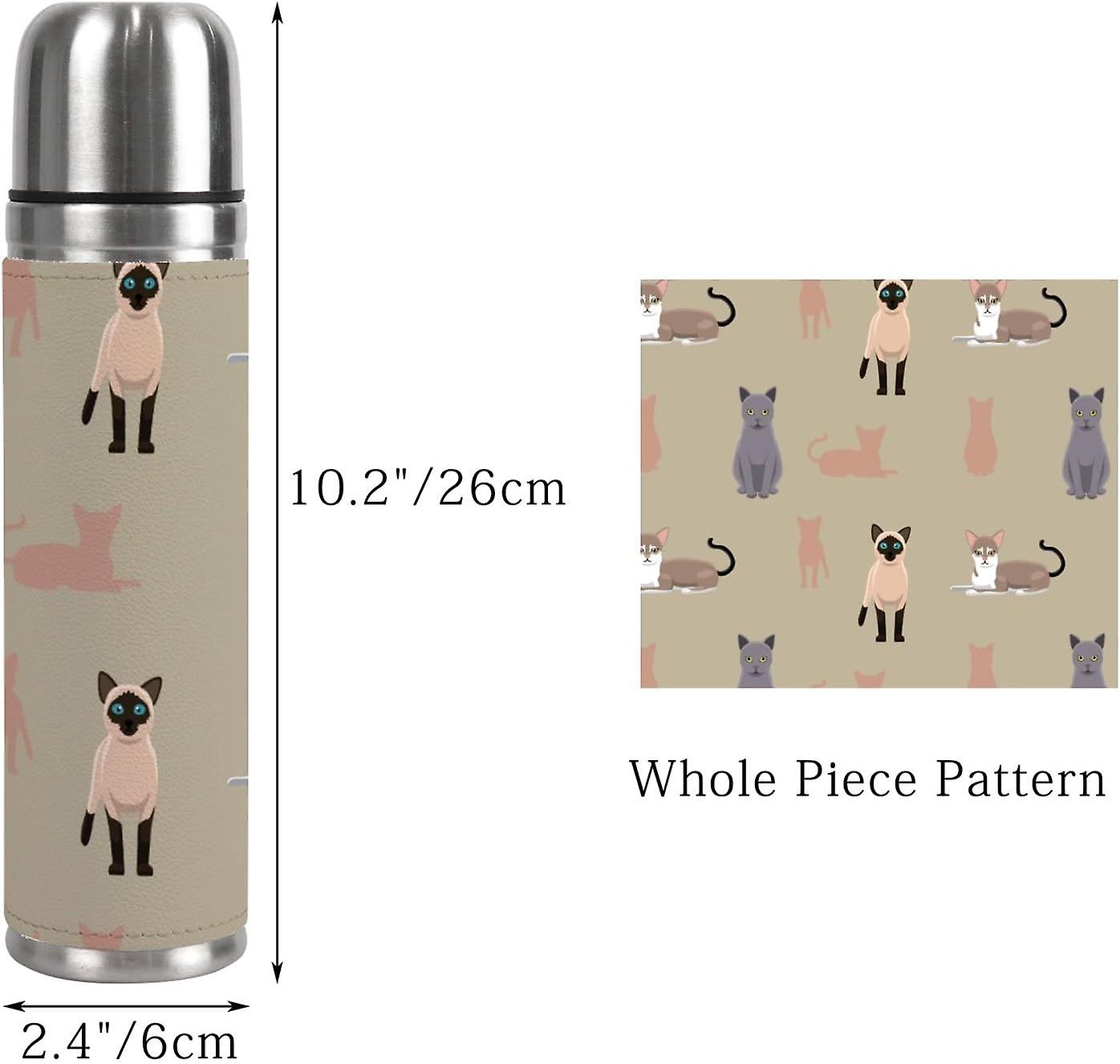 Insulated Mug Stainless Steel Water Bottle Cats And Shadow Vacuum Cup Travel Mug For Travel School Office