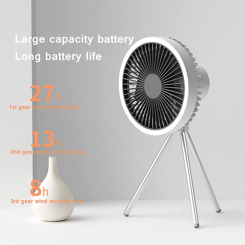 Multifunctional Fan Usb Rechargeable Portable Fan Outdoor Camping Ceiling Fan With Led Light And Control 10000mah