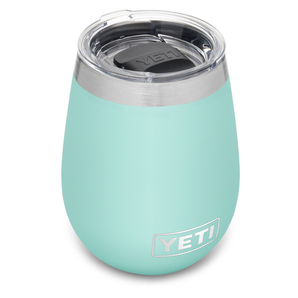 Yeti Rambler Wine Tumbler with MagSlider Lid 10oz， Seafoam ;