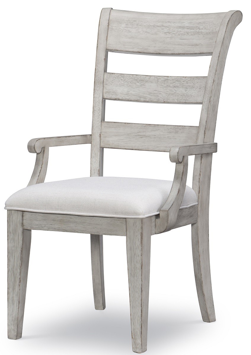 Legacy Classic Belhaven Ladder Back Arm Chair in Weathered Plank (Set of 2)