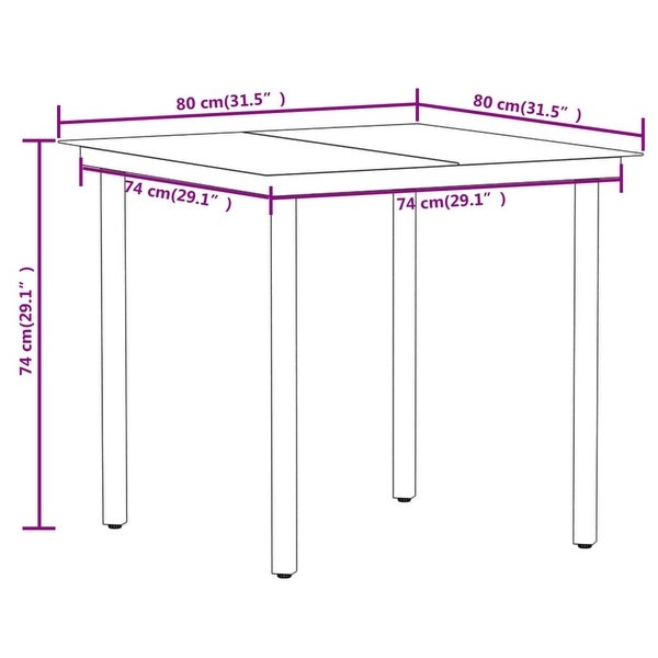 3 Piece Patio Dining Set Brown - Overstock - 36195796